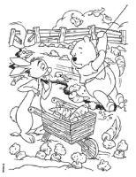 A coloring page of winnie the pooh - group